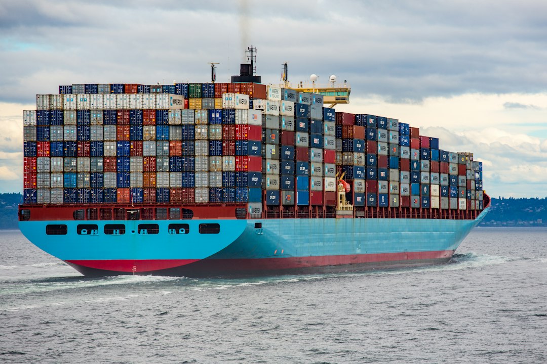 Container ship representing sea freight and international logistics